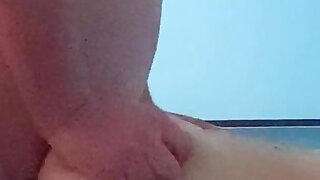 He eats his own hot and fresh cum in my pussy