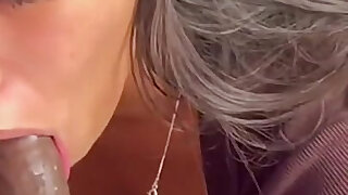 Bruna Paz Sucking Cock Slowly and Leaving It Very Wet