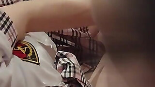 It Feels so Good I Can't Stop Shaking My Hips. Cute High School Girl in Uniform, Cowgirl Position,penetrated From Below,creampie